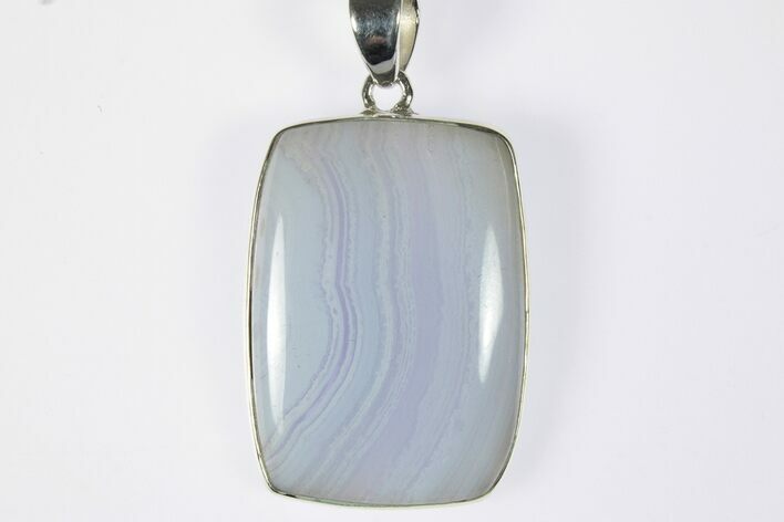 Blue Lace Agate Pendant (Necklace) - Sterling Silver #228654